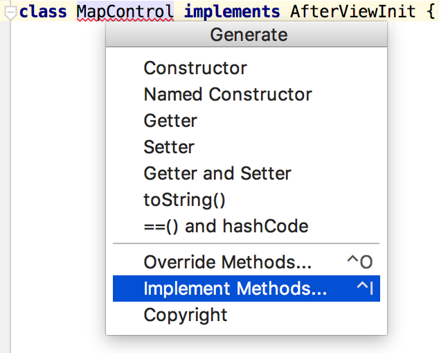 A context menu in IntelliJ IDEA showing 'Generate' options like 'Constructor', 'Getter', and 'Implement Methods...'.