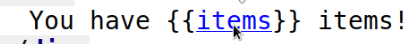 IDE showing template expression navigation to relevant definitions.